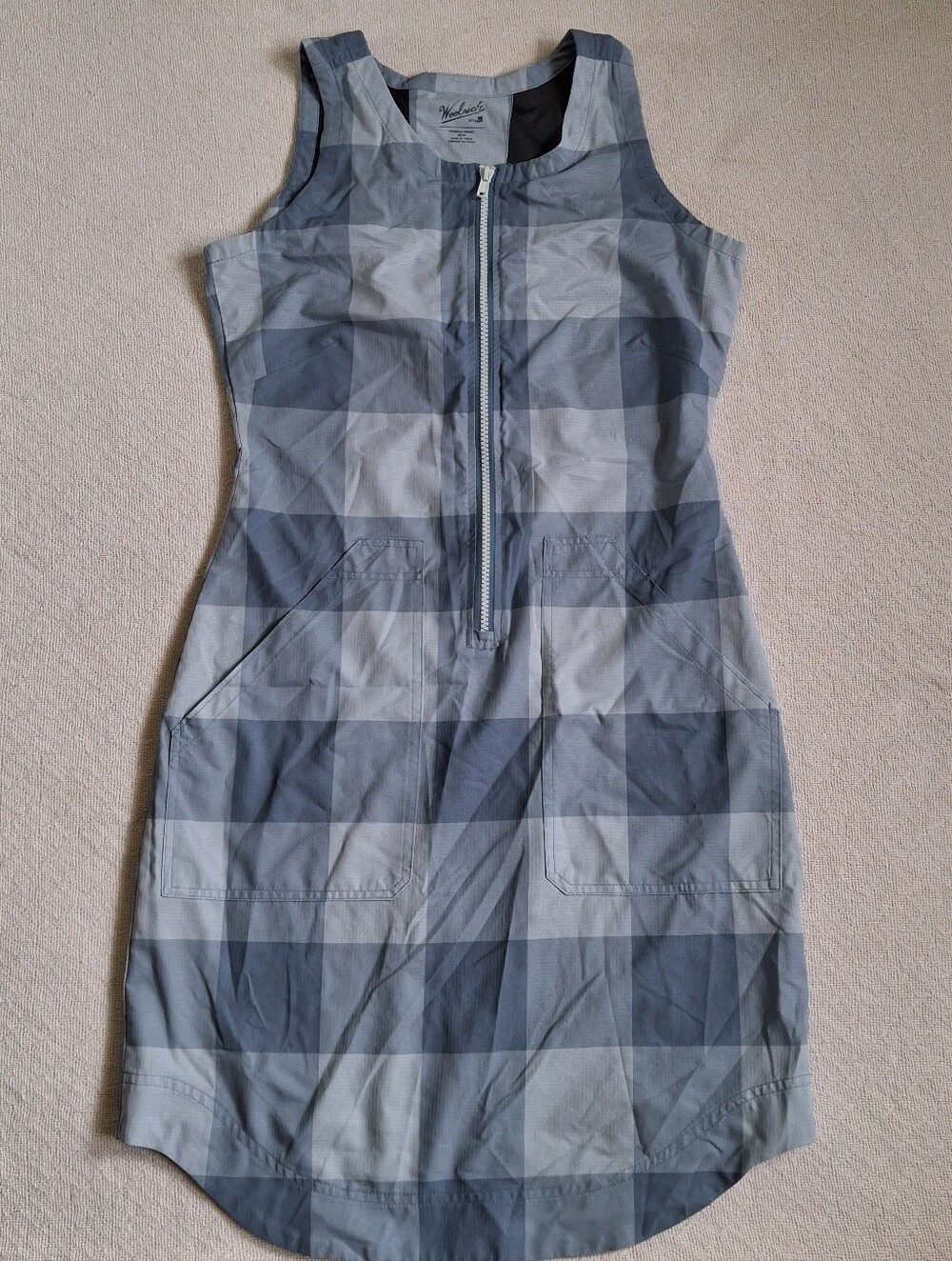 woolrich ♡ plaid utility zip dress xs cabincore outdoors athletic pacific hike